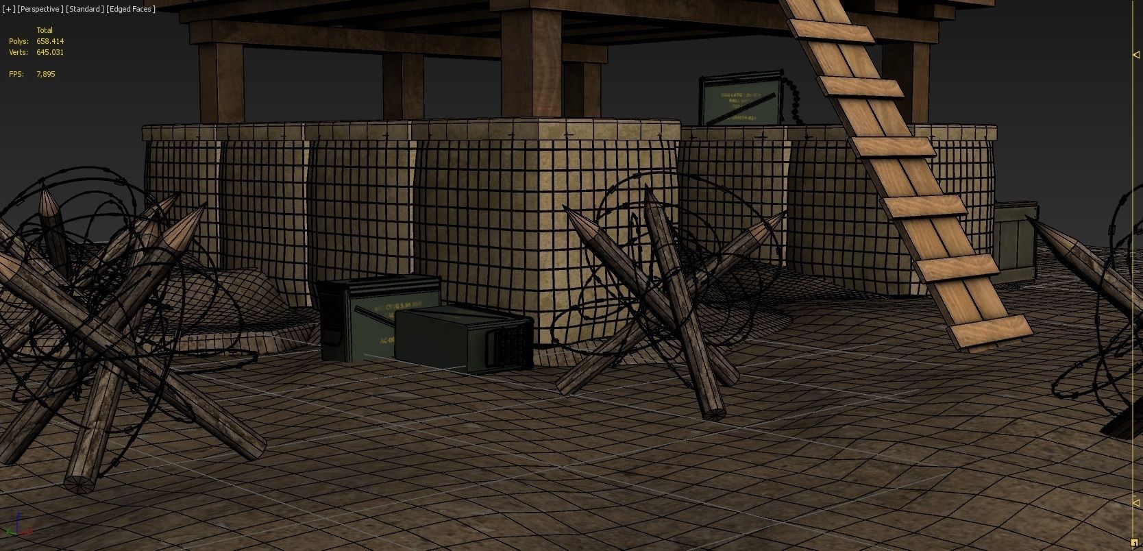  Military Trench Tower  3D model_6