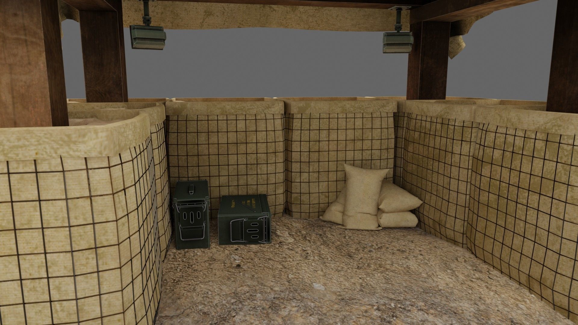  Military Trench Tower  3D model_17