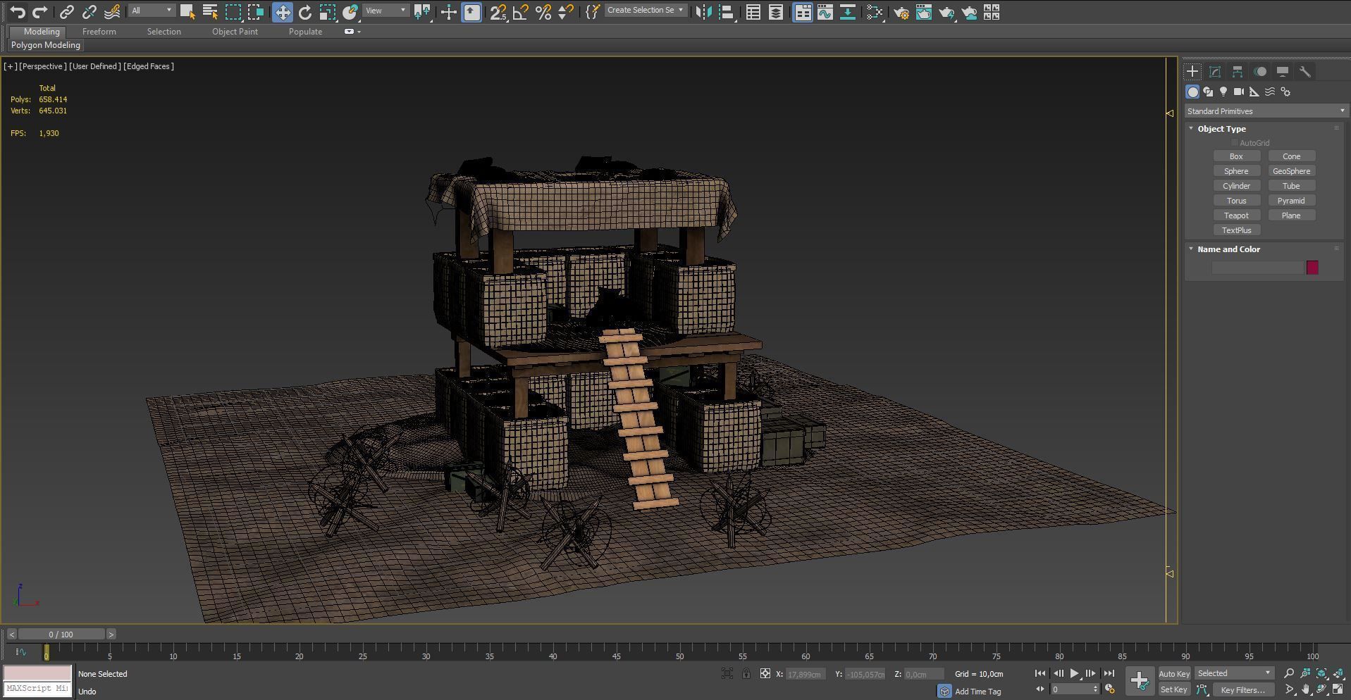  Military Trench Tower  3D model_5
