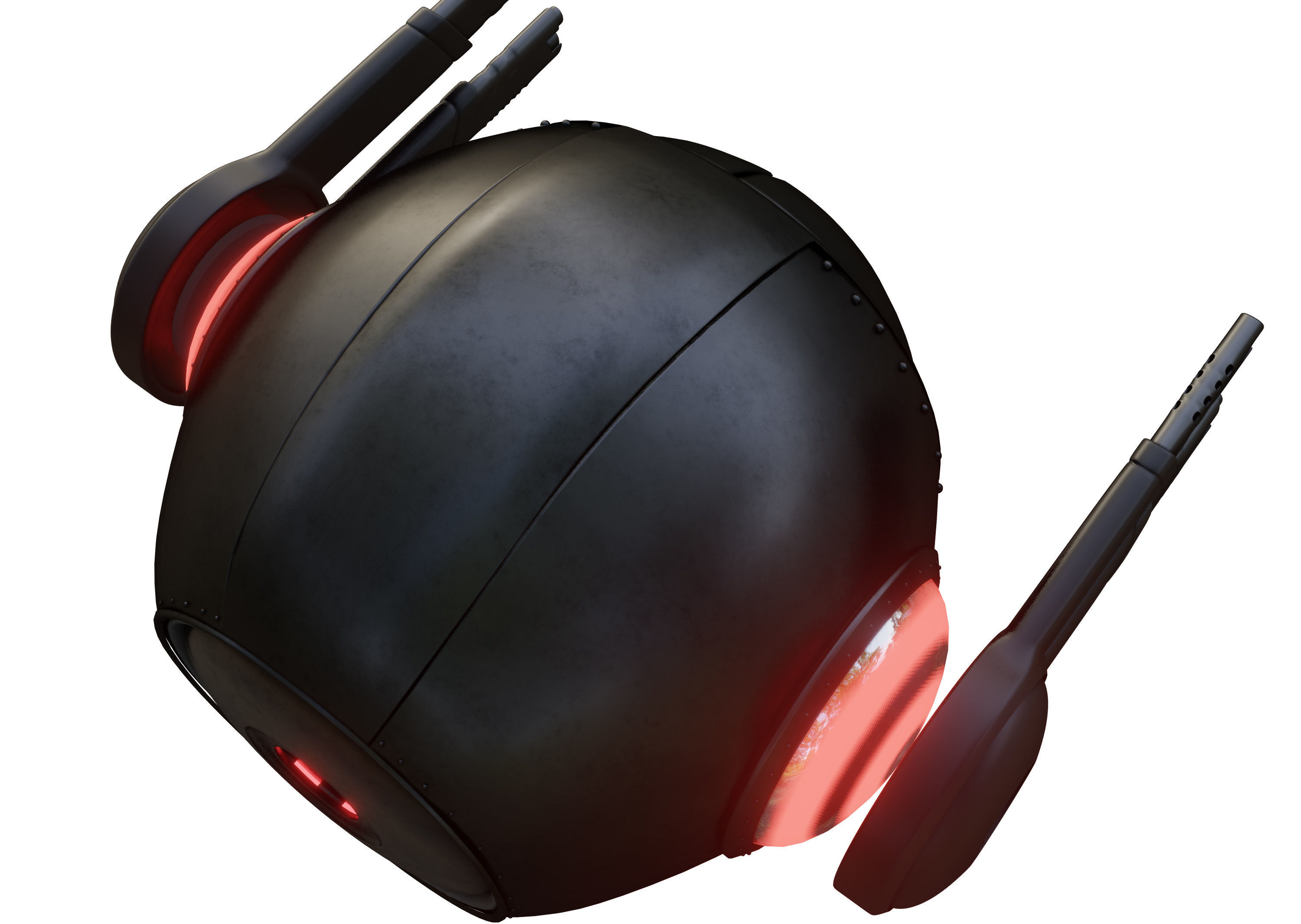 Sci-Fi - Drone - Probe Low-poly 3D model_17