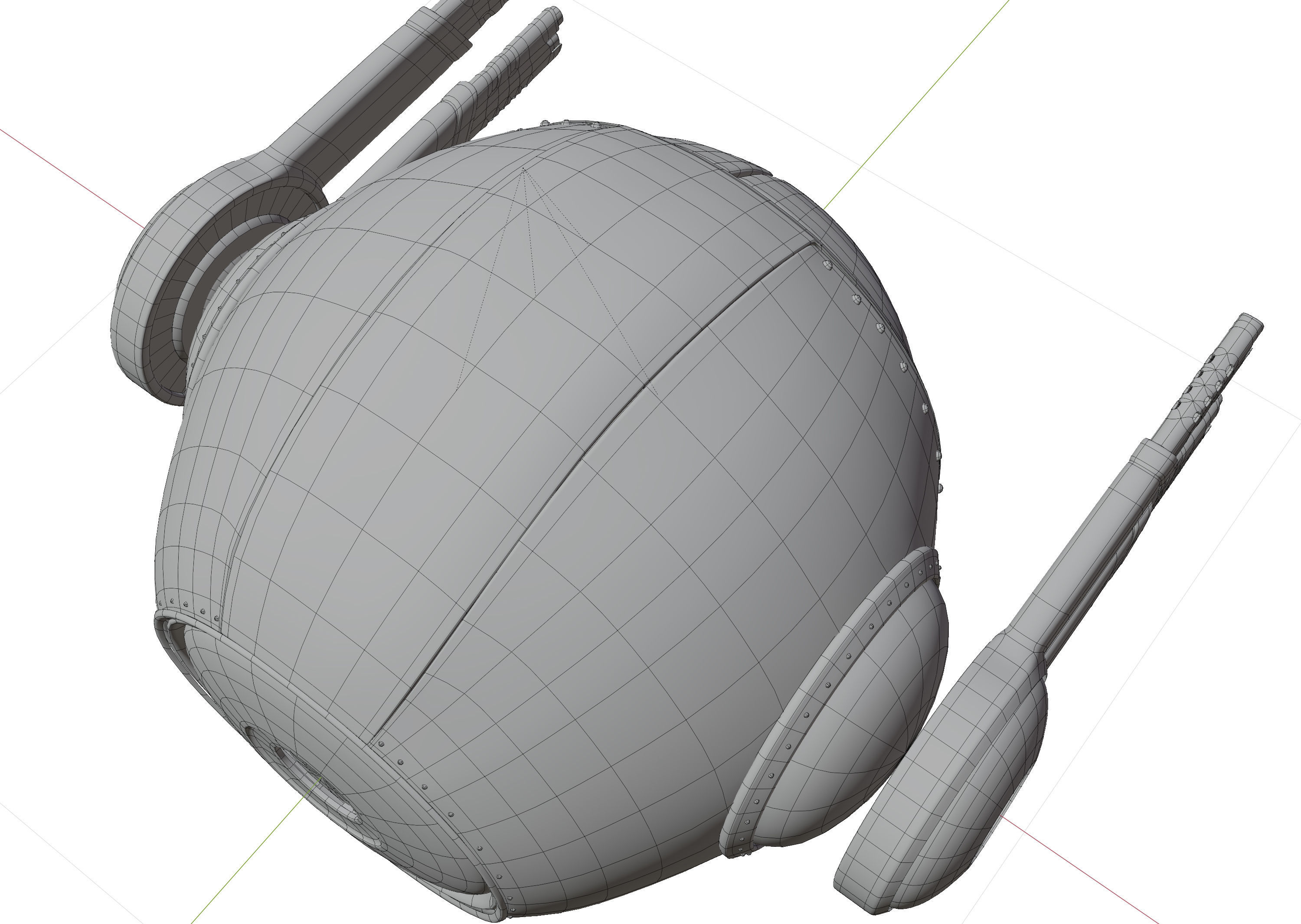 Sci-Fi - Drone - Probe Low-poly 3D model_18