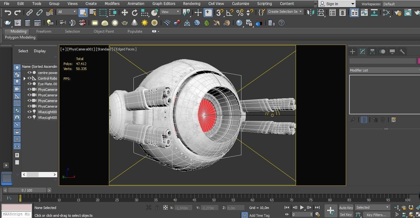Sci-Fi - Drone - Probe Low-poly 3D model_4