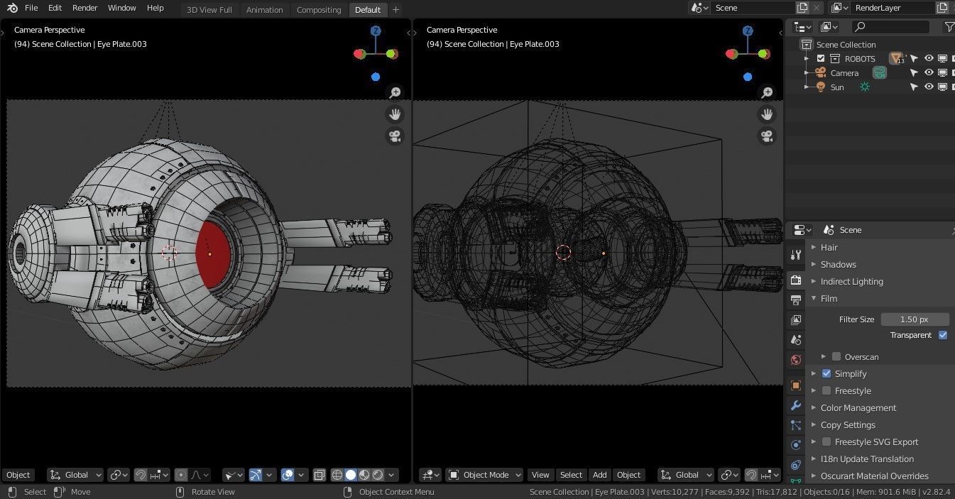 Sci-Fi - Drone - Probe Low-poly 3D model_5