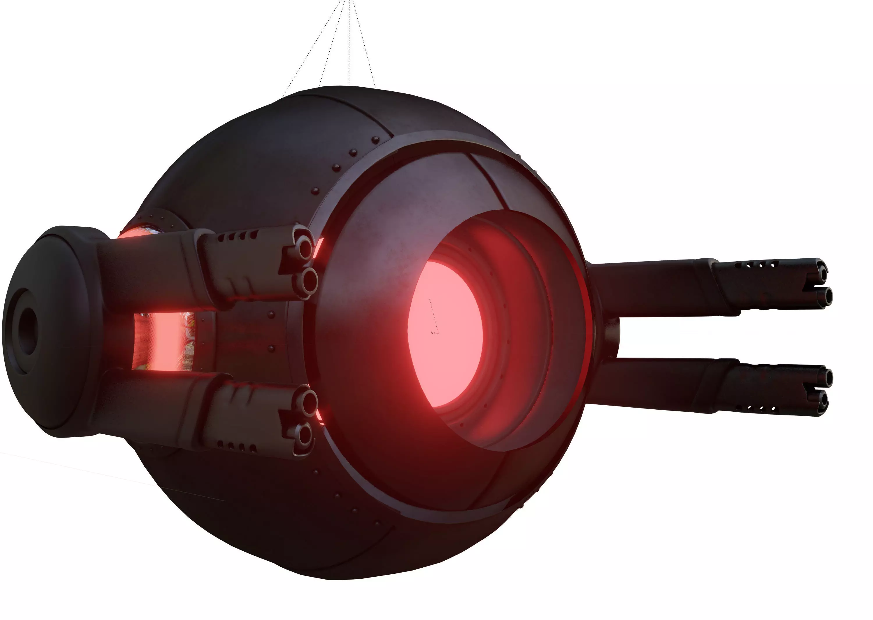 Sci-Fi - Drone - Probe Low-poly 3D model_0