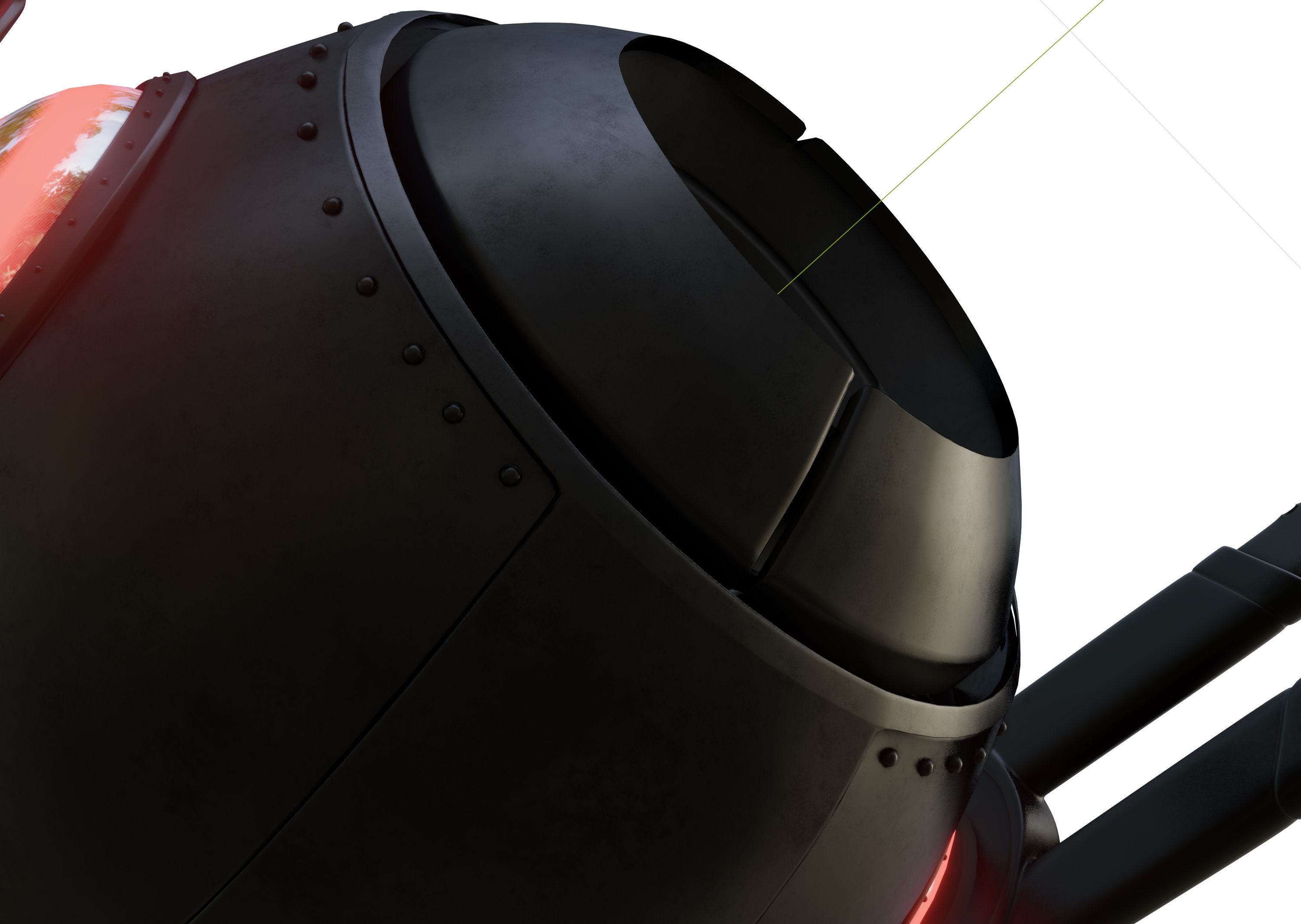 Sci-Fi - Drone - Probe Low-poly 3D model_7