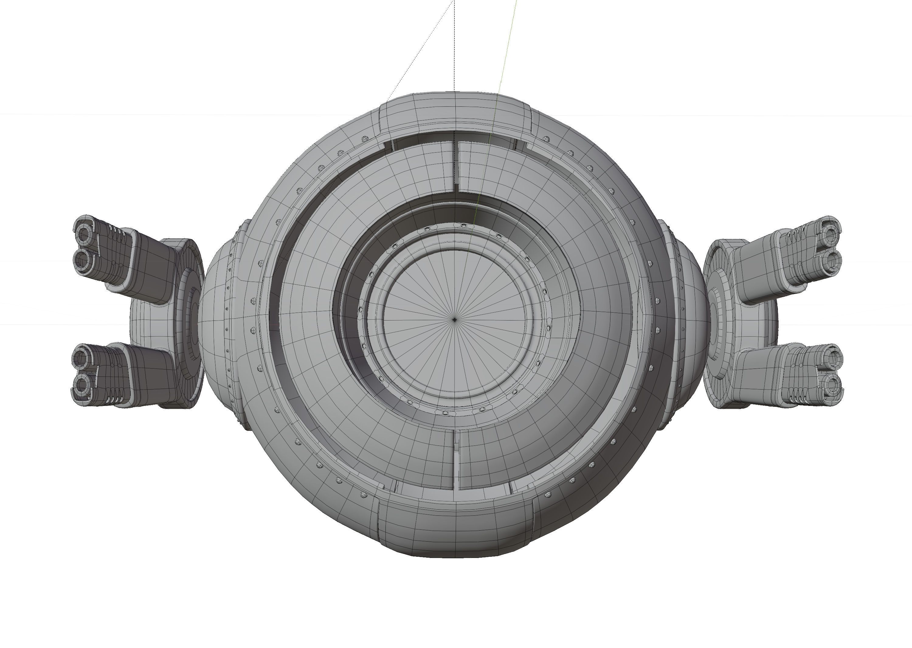 Sci-Fi - Drone - Probe Low-poly 3D model_16