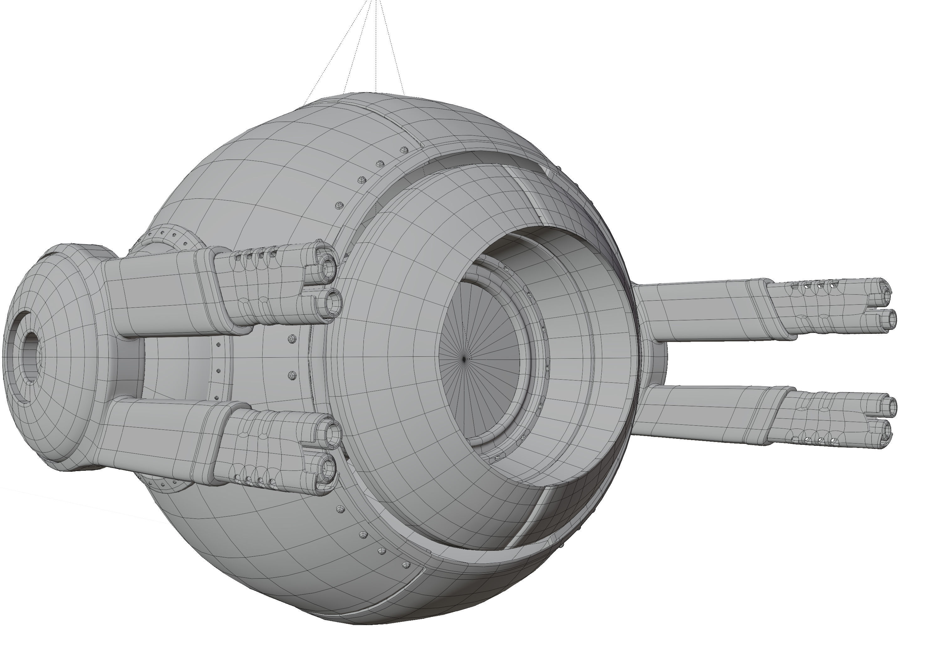 Sci-Fi - Drone - Probe Low-poly 3D model_3