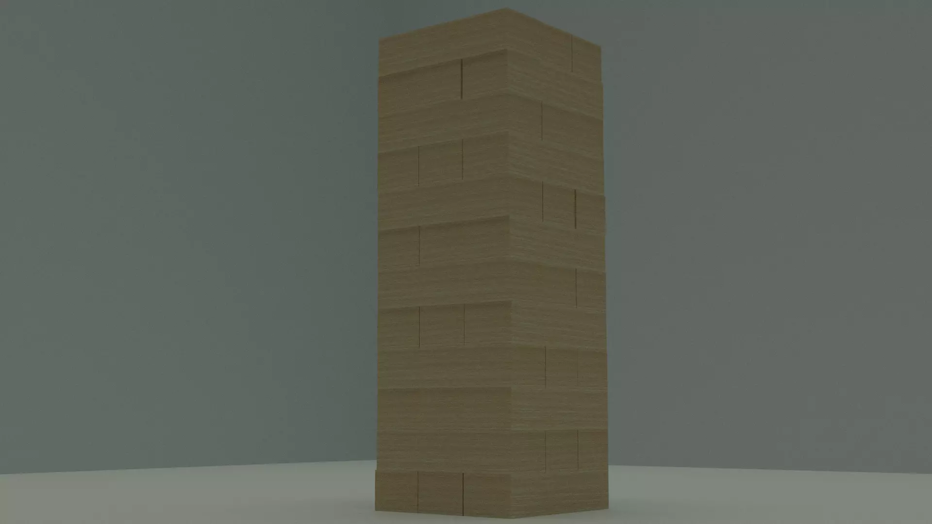 jenga tall wooden tower Free low-poly 3D model_0