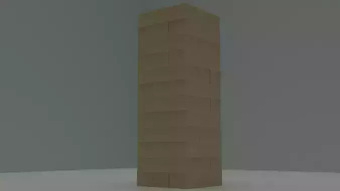 jenga tall wooden tower