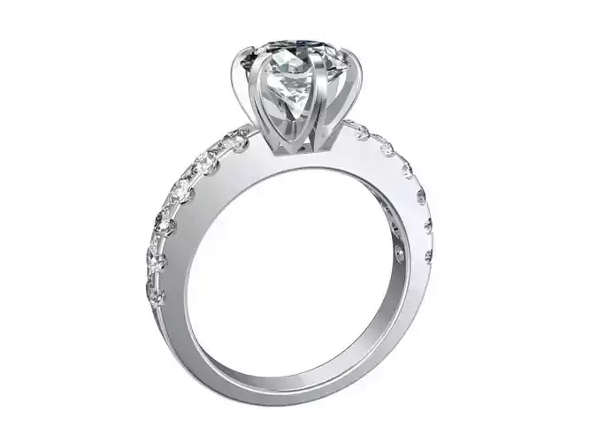 Engagement Solitaire Ring Model Separated Files- CC94-FV