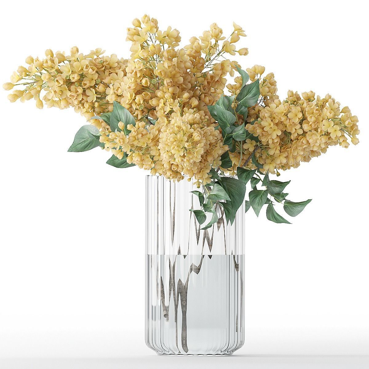 Flower collection lilac flowers in vase 3D model_9