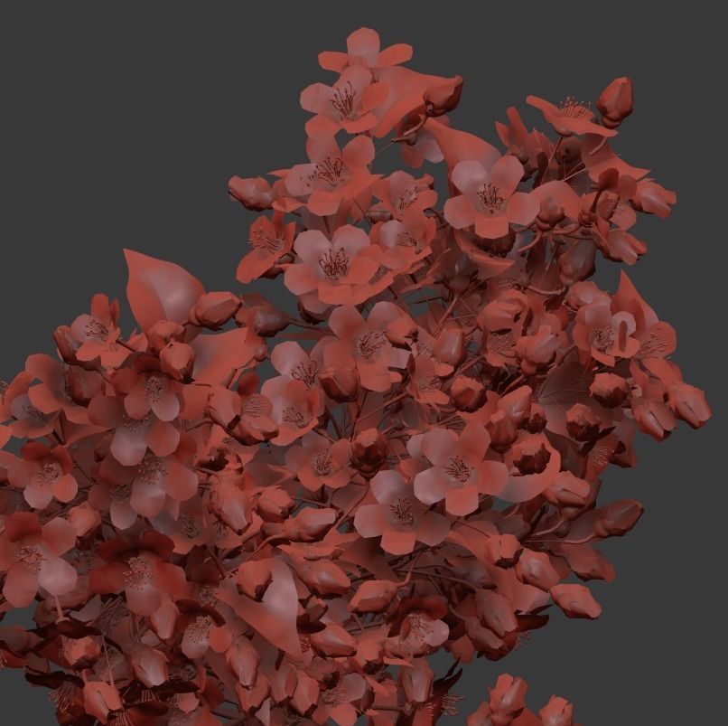 Flower collection lilac flowers in vase 3D model_16