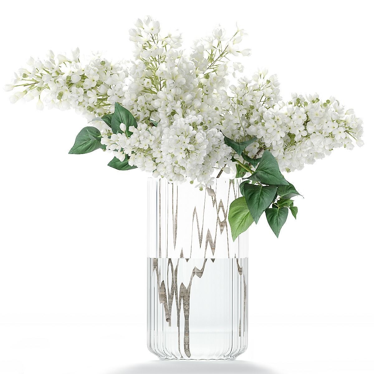 Flower collection lilac flowers in vase 3D model_10