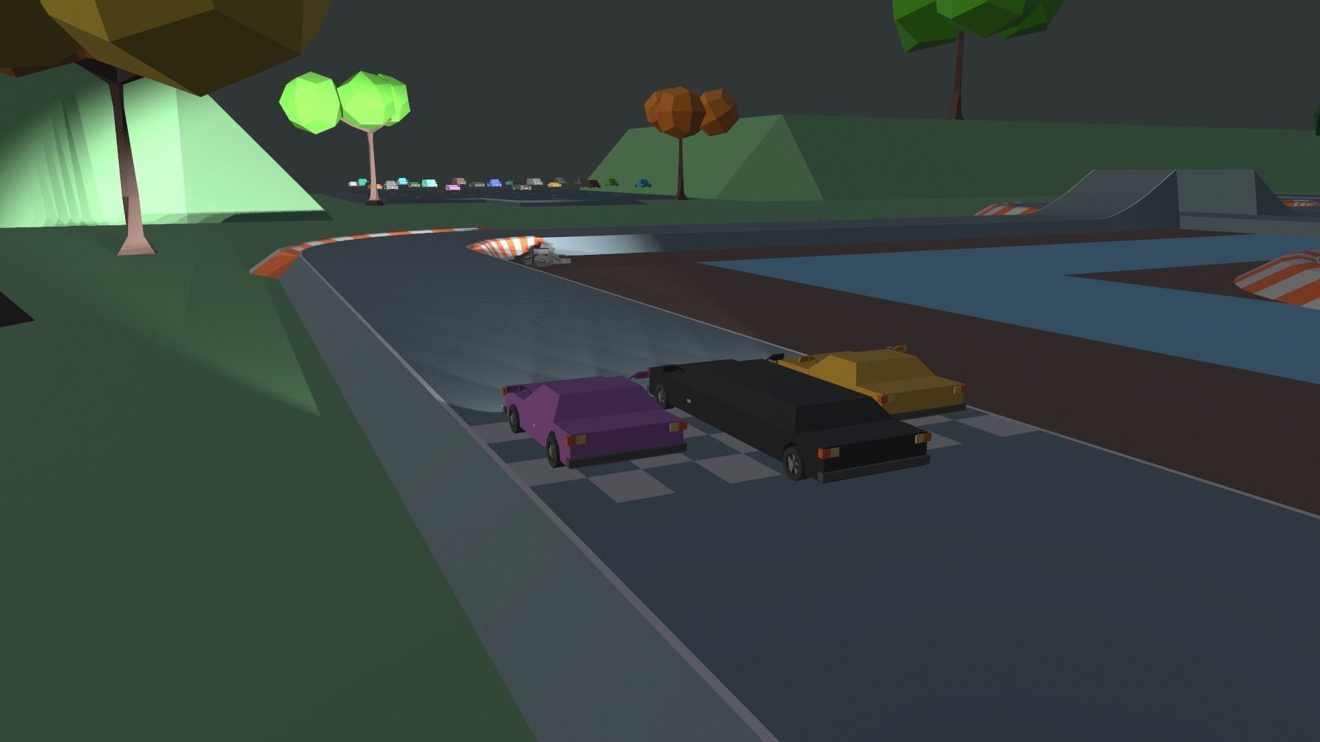 Race Track Cartoon Low-poly 3D model_16