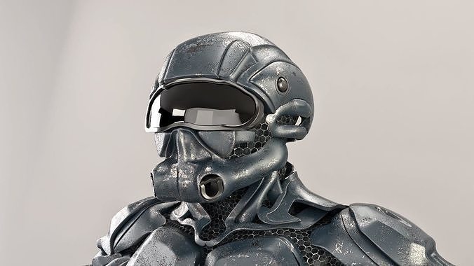 sci fi soldier 3D model