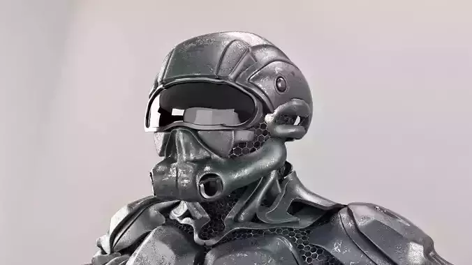 sci fi soldier 3D model