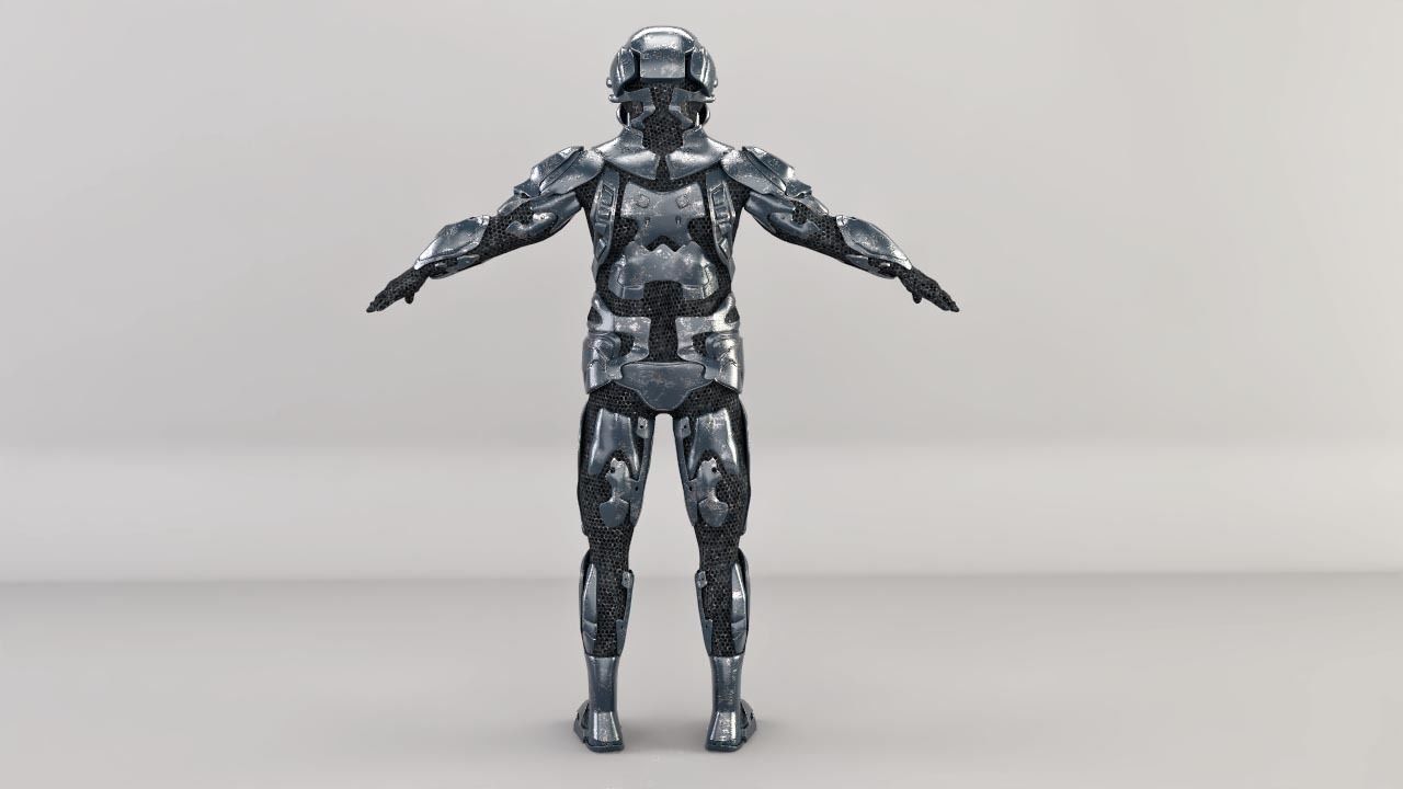 sci fi soldier 3D model_3