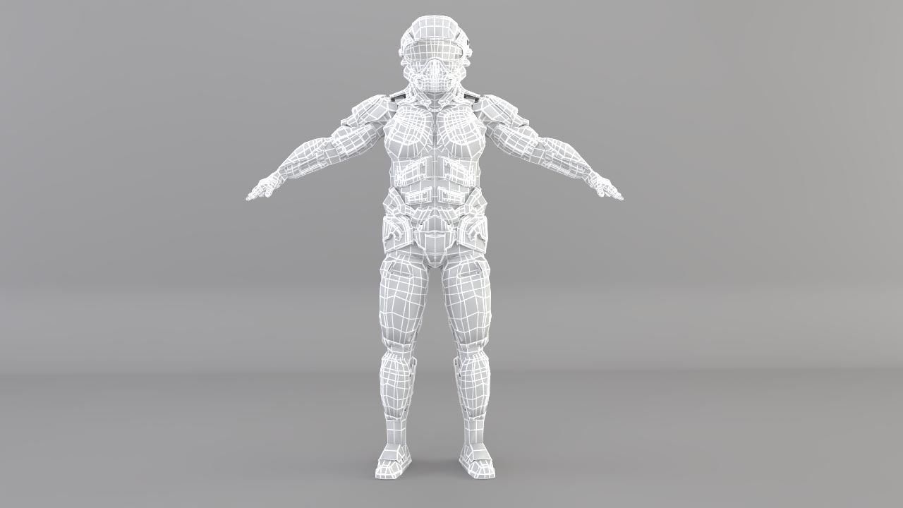 sci fi soldier 3D model_9