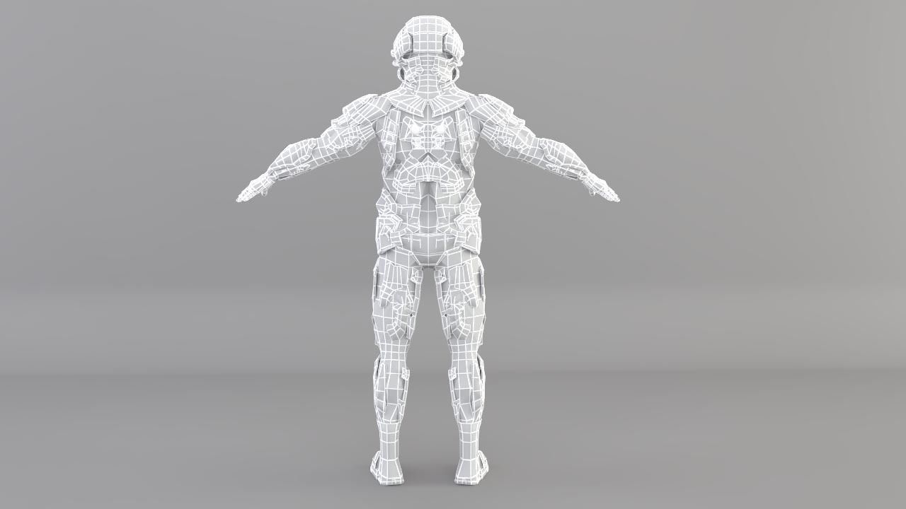 sci fi soldier 3D model_11