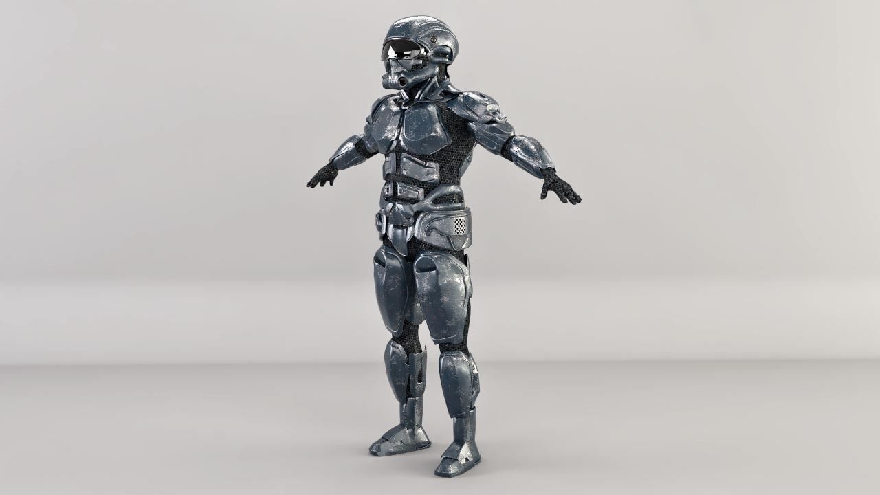 sci fi soldier 3D model_5