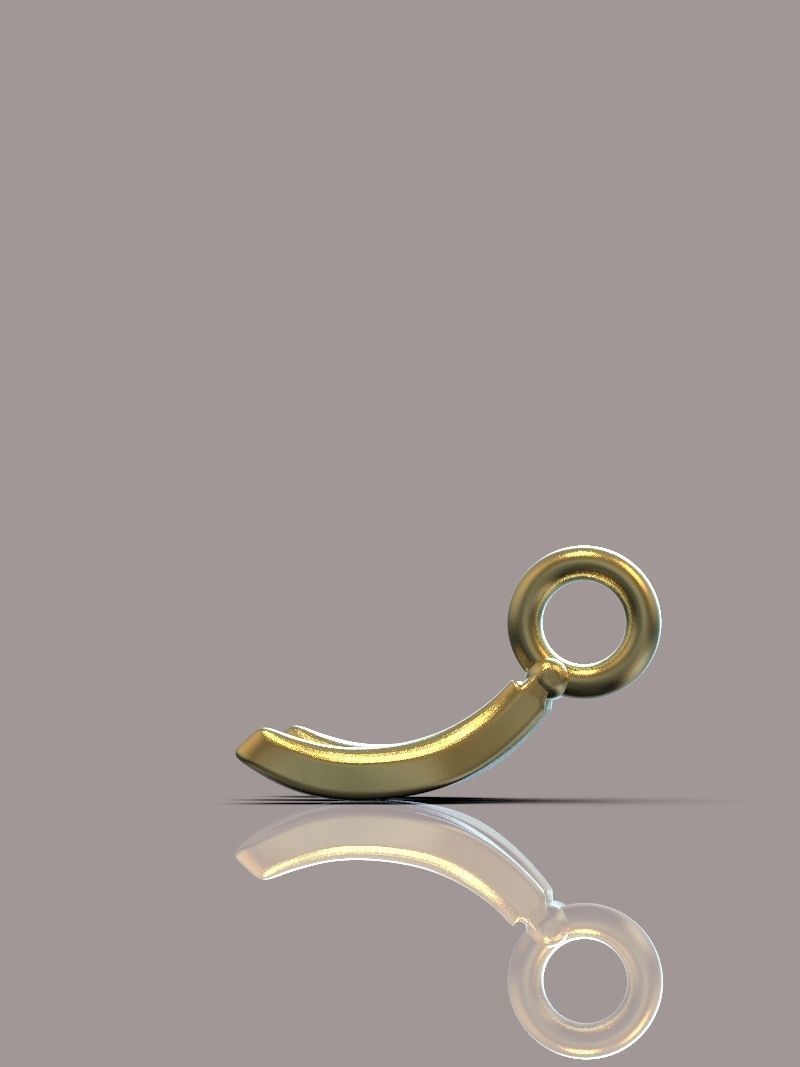 Banana pendant 3D print model_1