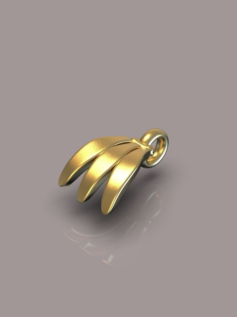 Banana pendant 3D print model_2