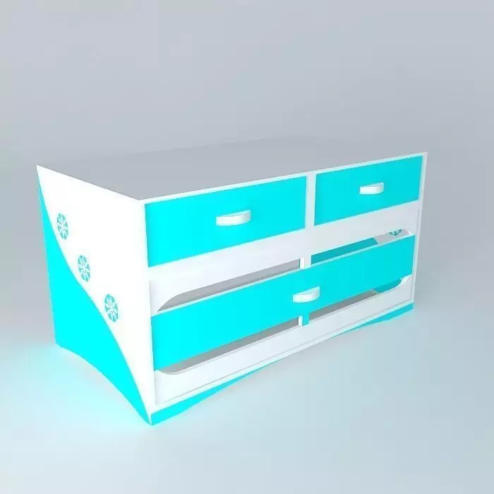 Krister dresser with drawers Free 3D model