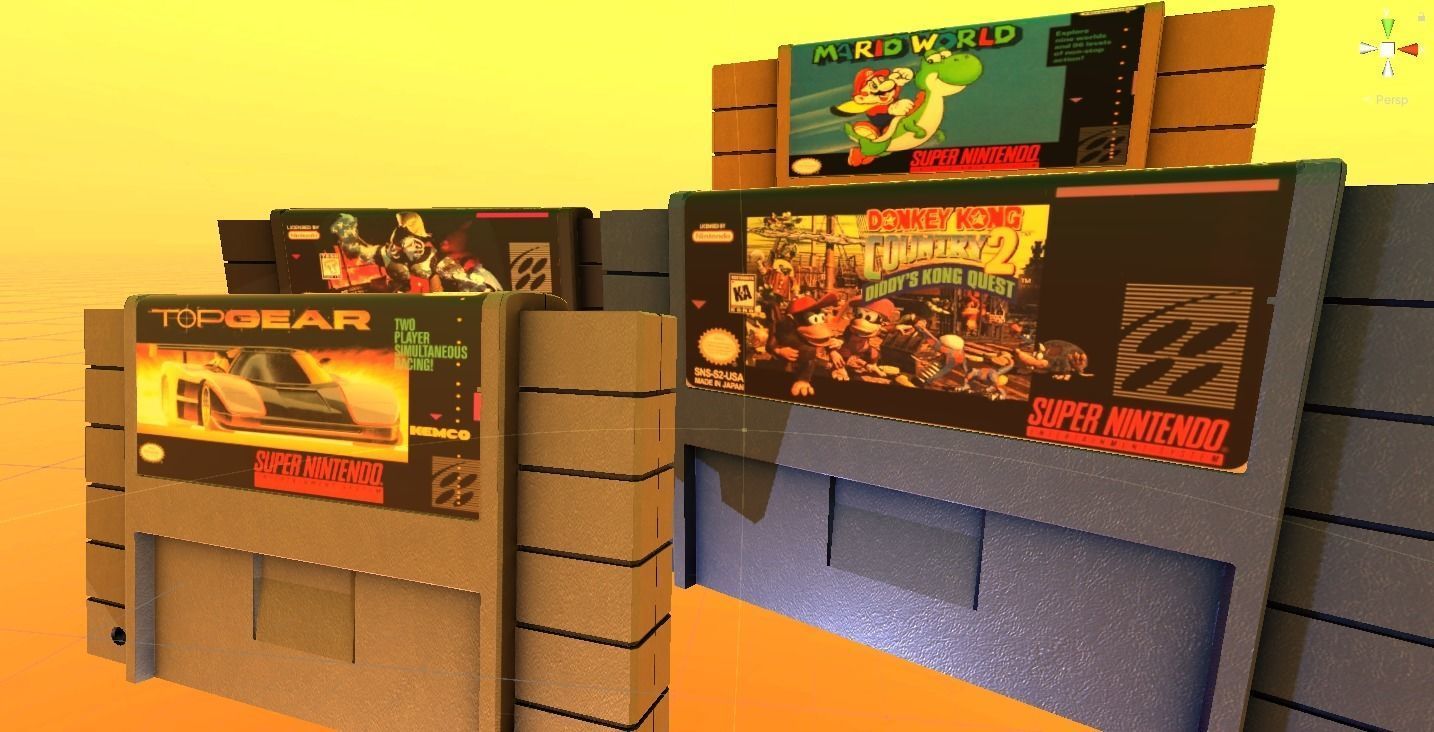 SNES CARTRIDGE VERY WELL DONE AND VERY LIGHT Low-poly 3D model_8