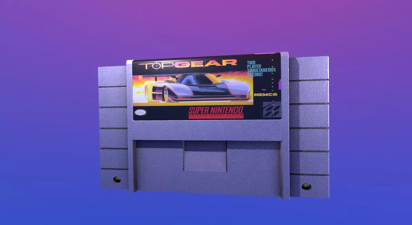 SNES CARTRIDGE VERY WELL DONE AND VERY LIGHT Low-poly 3D model_0