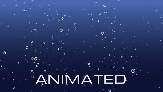 Bubbles B snow falling 3D model