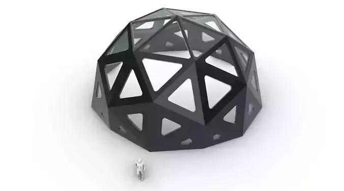 Geodesic Dome with Dynamic Perforations