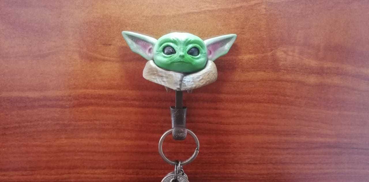 baby Yoda key holder 3D model 3D printable CGTrader