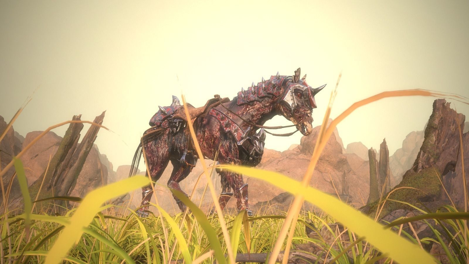 Undead Horse and Unholy Knight Low-poly 3D model_6