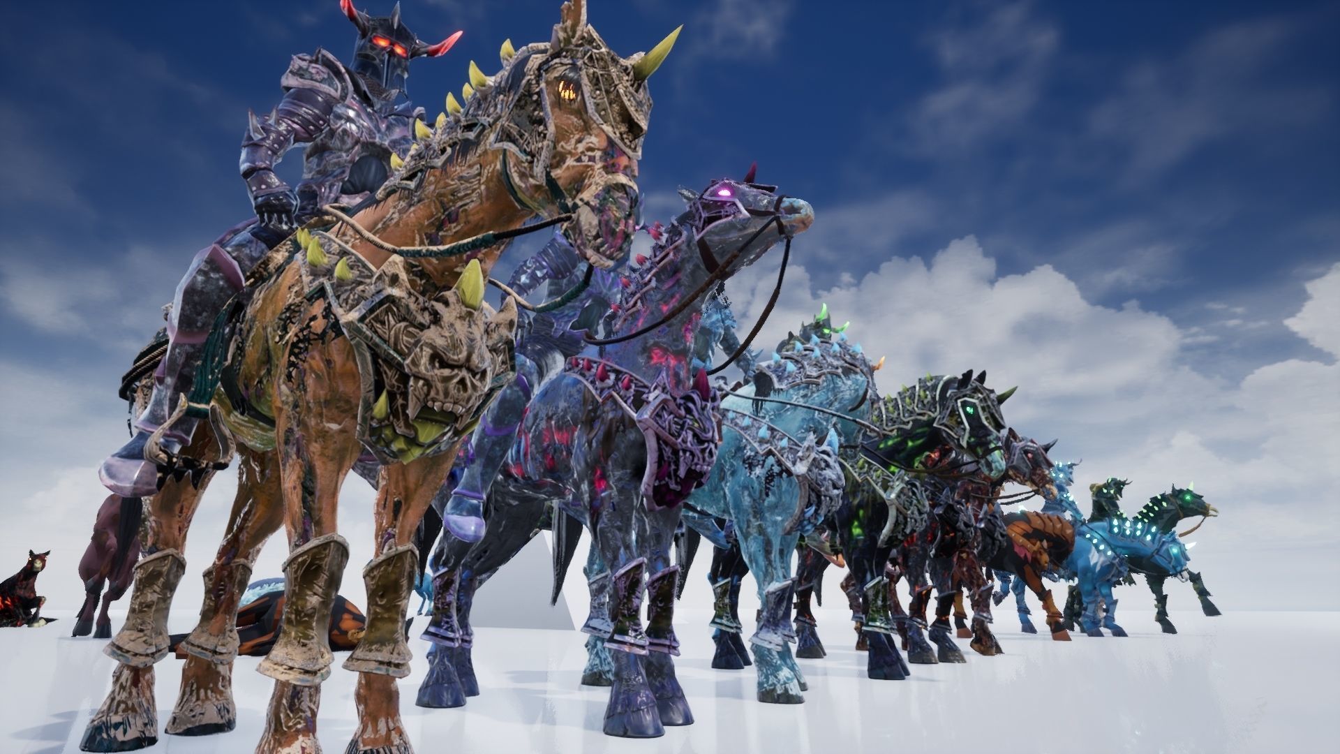 Undead Horse and Unholy Knight Low-poly 3D model_21