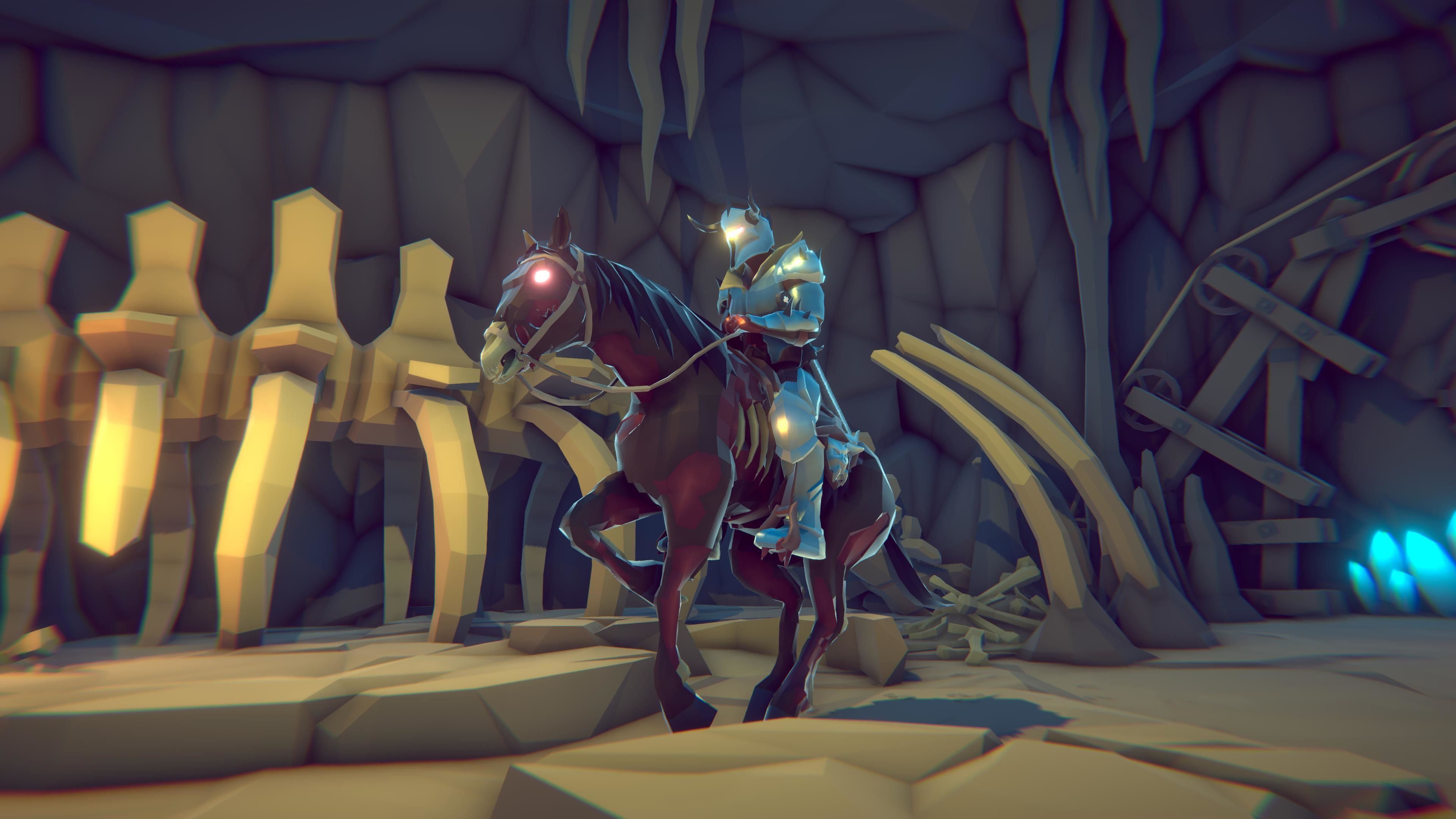 Undead Horse and Unholy Knight Low-poly 3D model_8