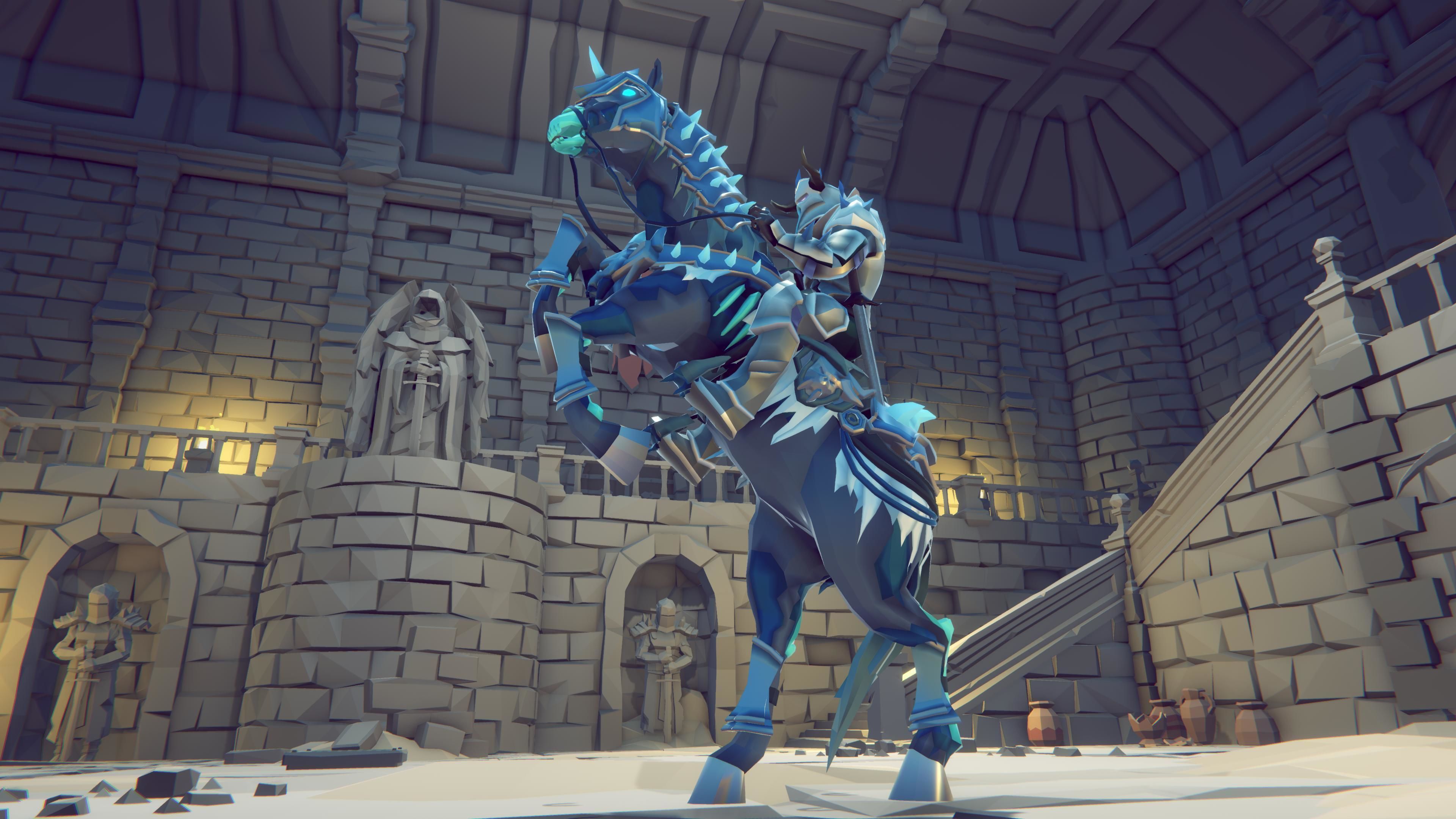 Undead Horse and Unholy Knight Low-poly 3D model_7