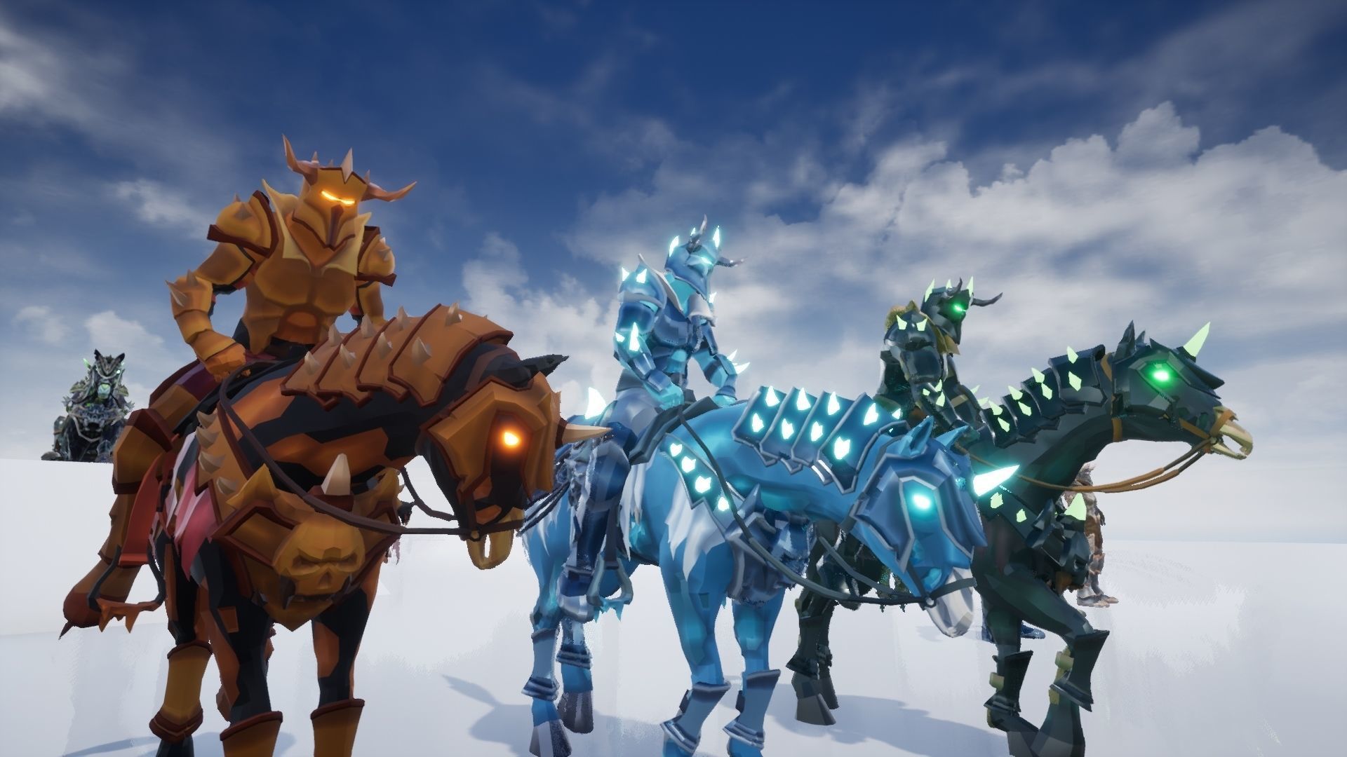 Undead Horse and Unholy Knight Low-poly 3D model_16