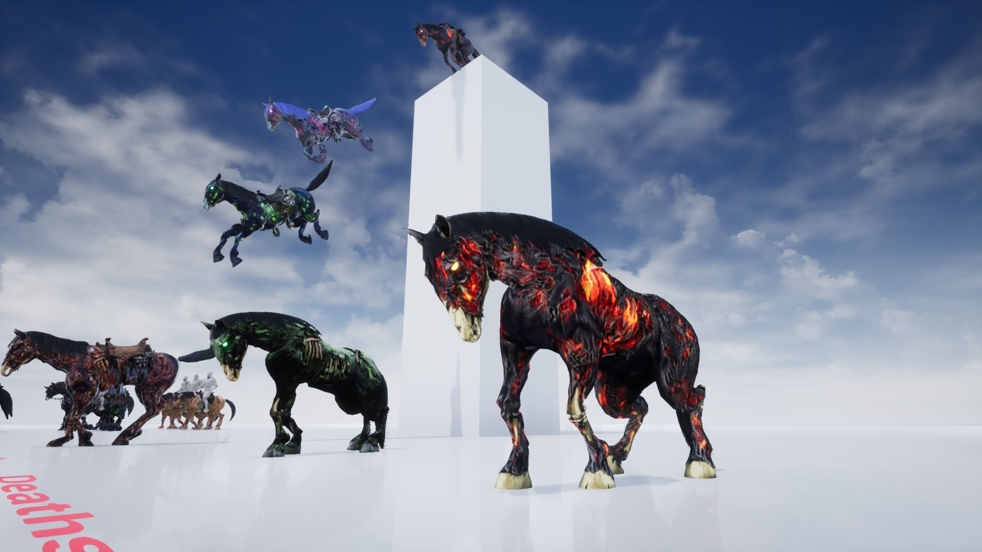 Undead Horse and Unholy Knight Low-poly 3D model_14