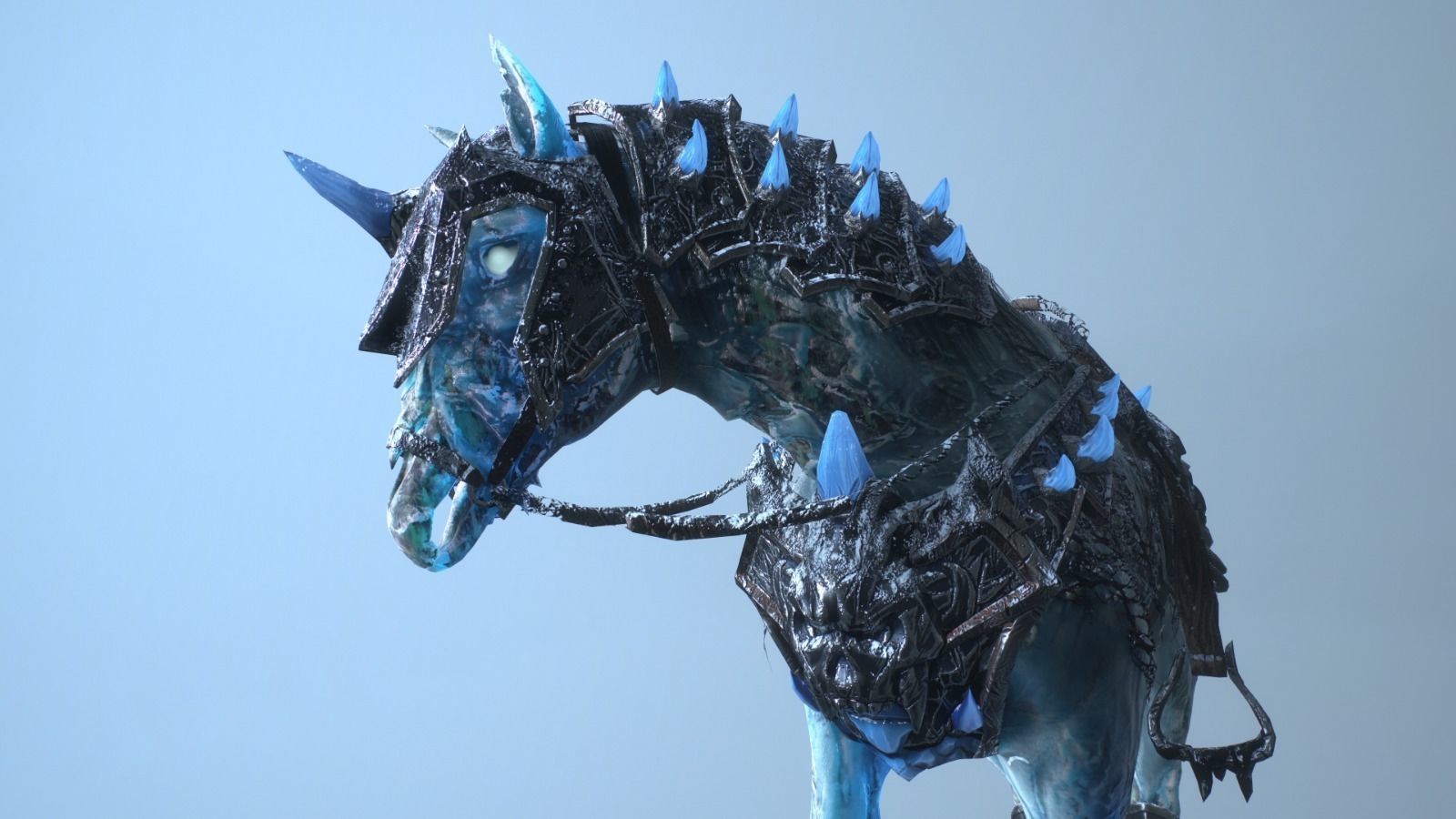 Undead Horse and Unholy Knight Low-poly 3D model_5