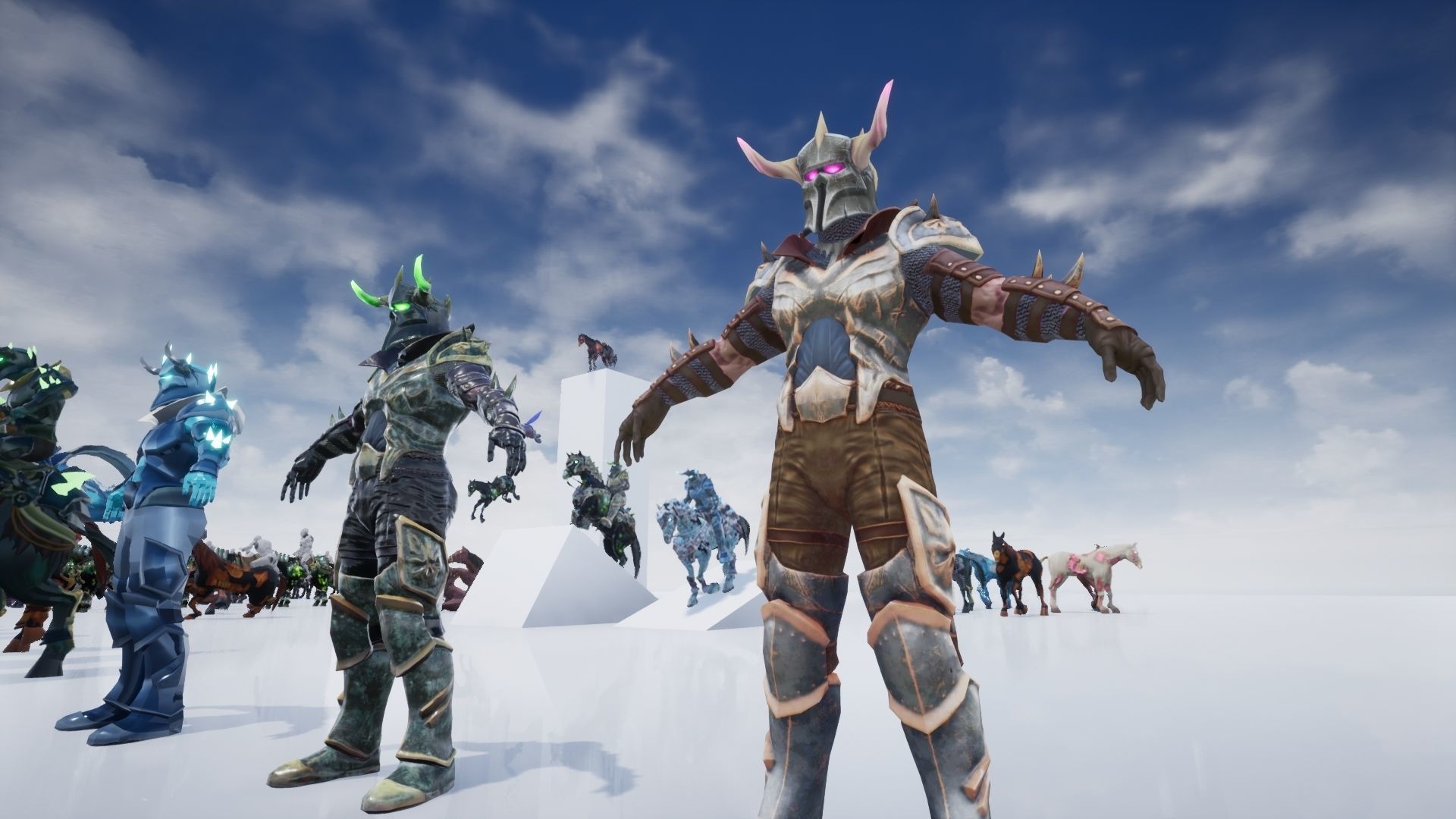 Undead Horse and Unholy Knight Low-poly 3D model_13