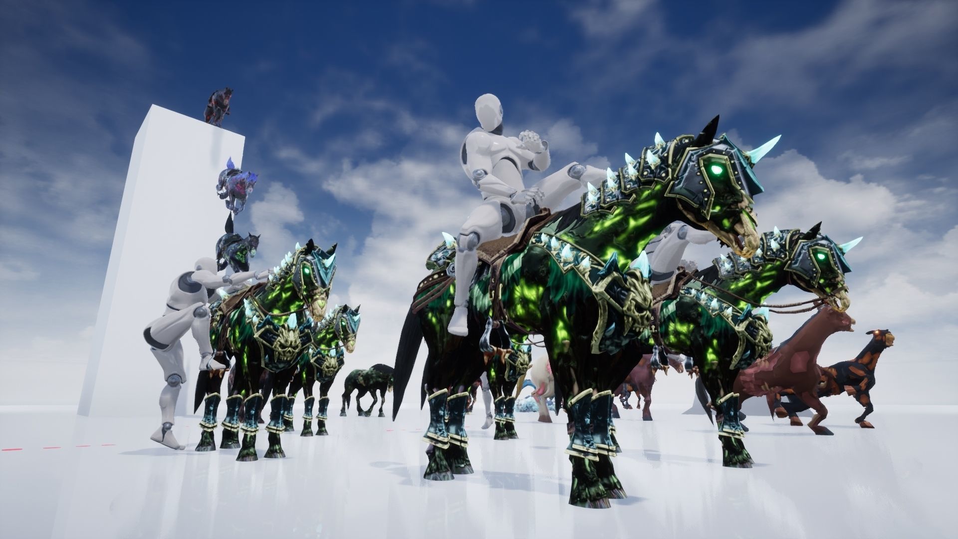 Undead Horse and Unholy Knight Low-poly 3D model_24