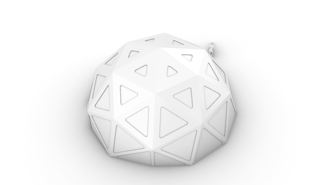 Geodesic Dome with Dynamic Perforations and glass panels  3D model_46