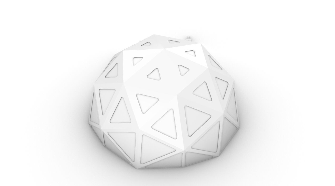 Geodesic Dome with Dynamic Perforations and glass panels  3D model_42