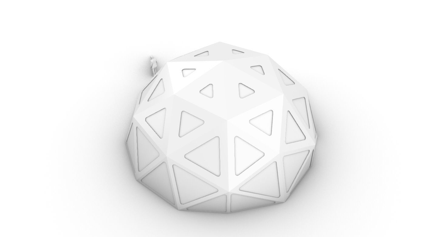 Geodesic Dome with Dynamic Perforations and glass panels  3D model_30