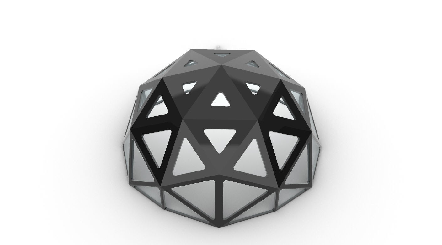 Geodesic Dome with Dynamic Perforations and glass panels  3D model_37