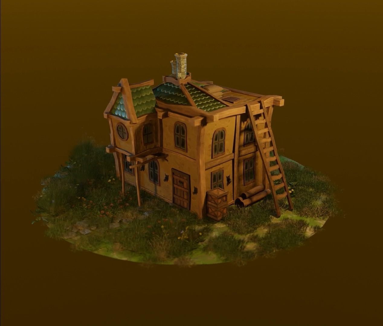 Stylized Medieval Build Pack Low-poly 3D model_3