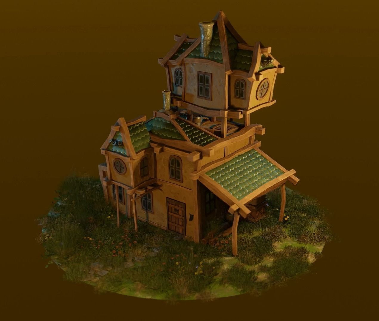Stylized Medieval Build Pack Low-poly 3D model_1