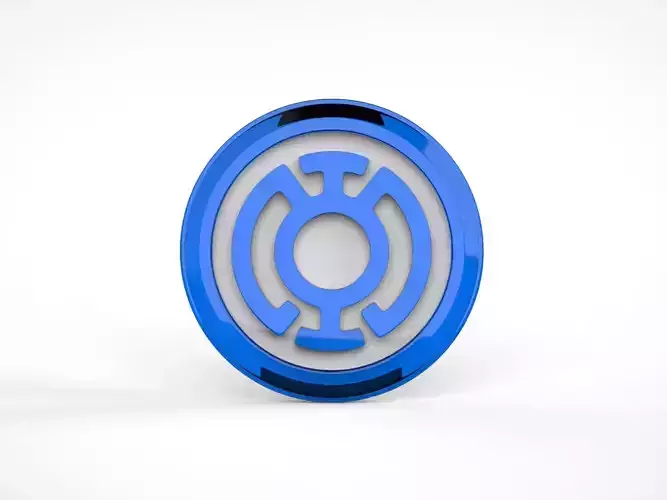 Blue Lantern Logo Chest Emblem Symbol