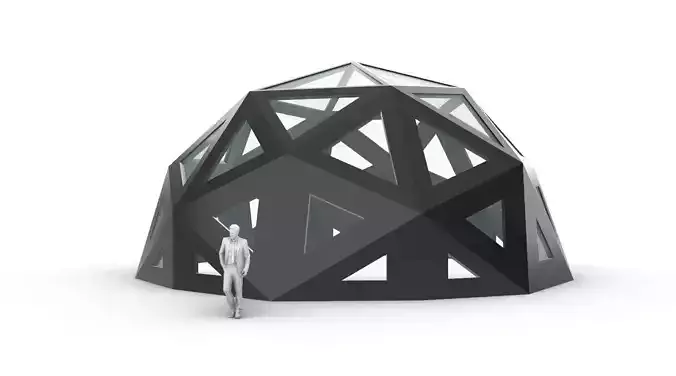Geodesic Dome with Dynamic Perforations