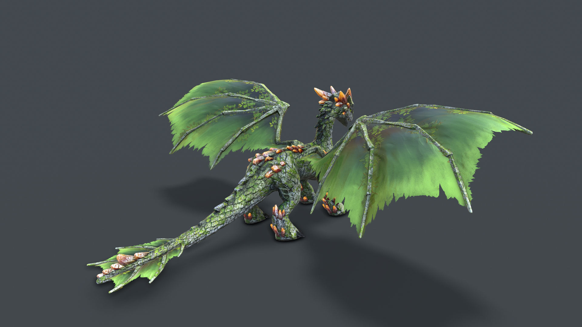 Elemental Dragon Low-poly 3D model_16